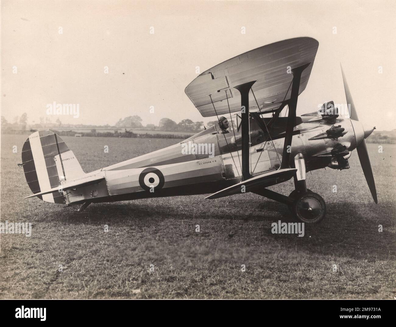 Bristol Bulldog i prototipo con il timone piccolo a Filton nel maggio 1927. Foto Stock