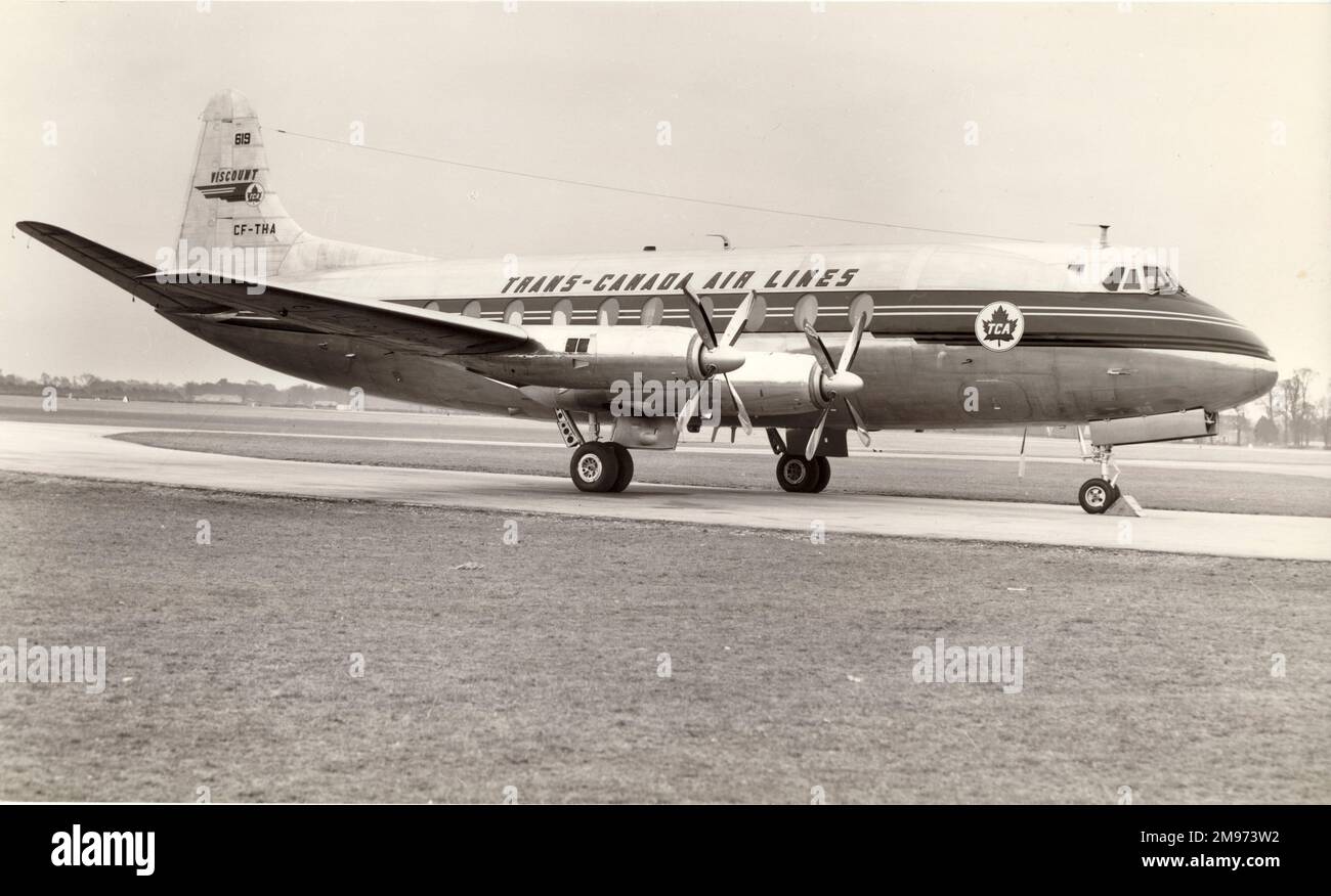 Vickers Viscount 757, CF-THA, della Trans Canada Air Lines. Foto Stock