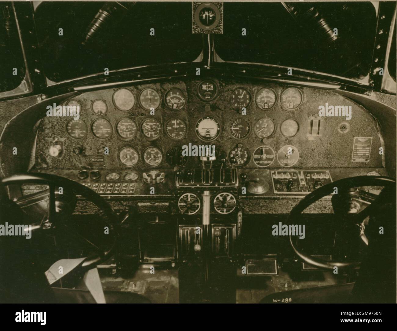 Cockpit Lockheed Electra. Foto Stock