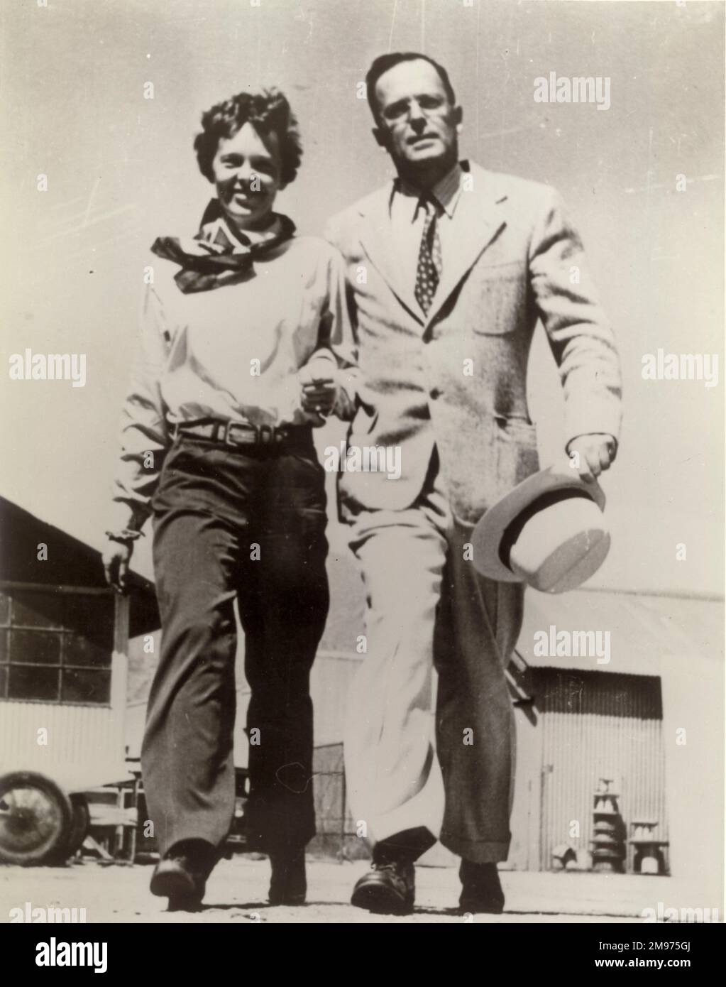 Amelia Earhart e suo marito, George Putnam. Foto Stock