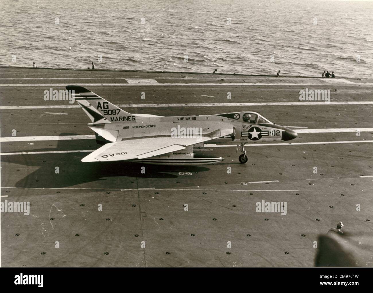 Douglas F4D-1 Skyray, 139087, basato sull'indipendenza della USS. Foto Stock