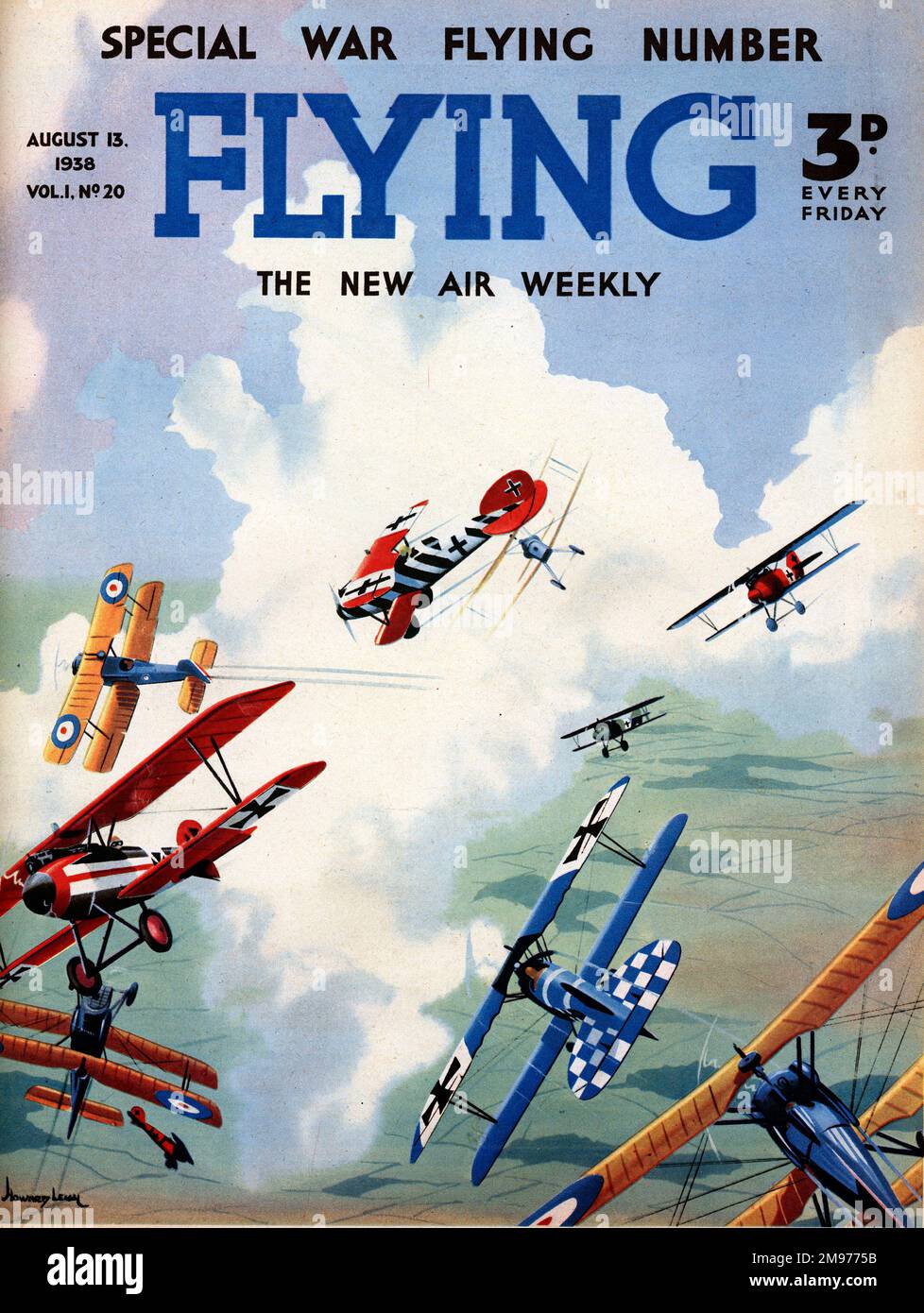 Copertina di Flying, 13 agosto 1938, Vol 1, No 20. Foto Stock