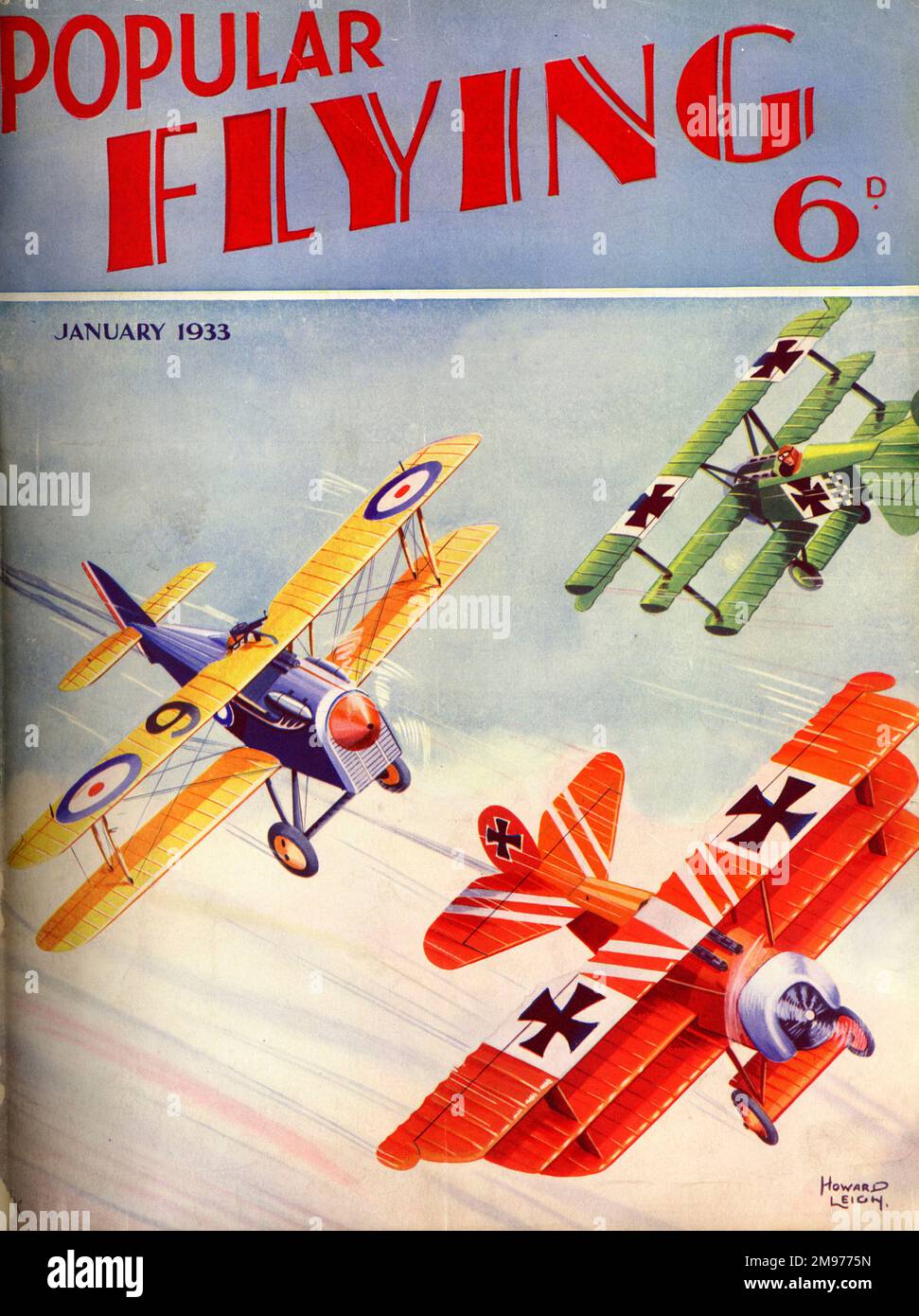 Copertina di Popular Flying, gennaio 1933, Vol 1, No 10. Foto Stock