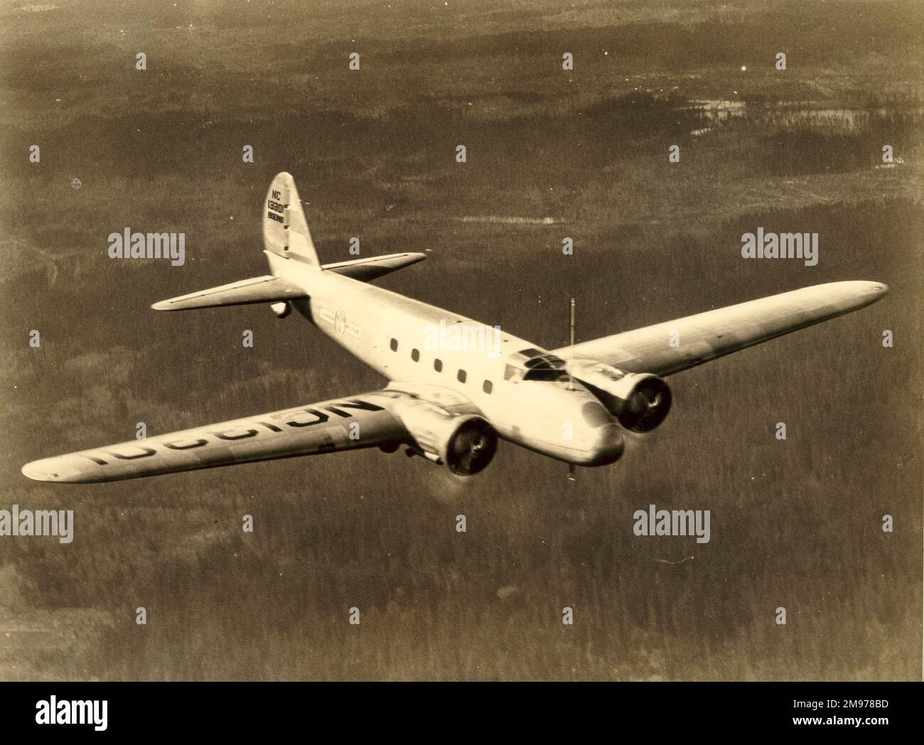 Il primo Boeing 247, NC13301, di United Air Lines. Foto Stock