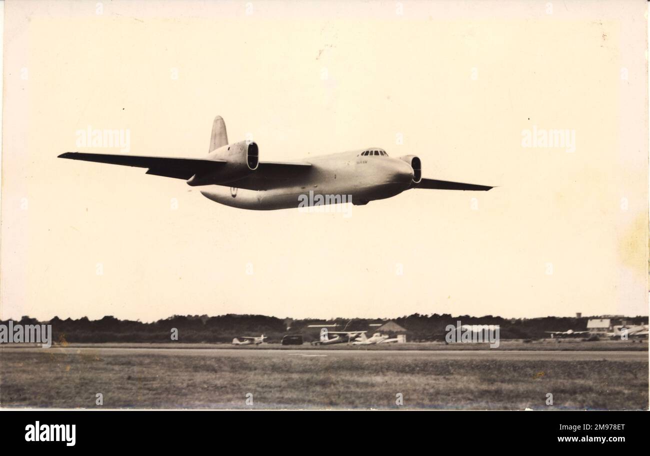 Breve SA4 Sperrin al Farnborough Airshow nel 1952. Foto Stock