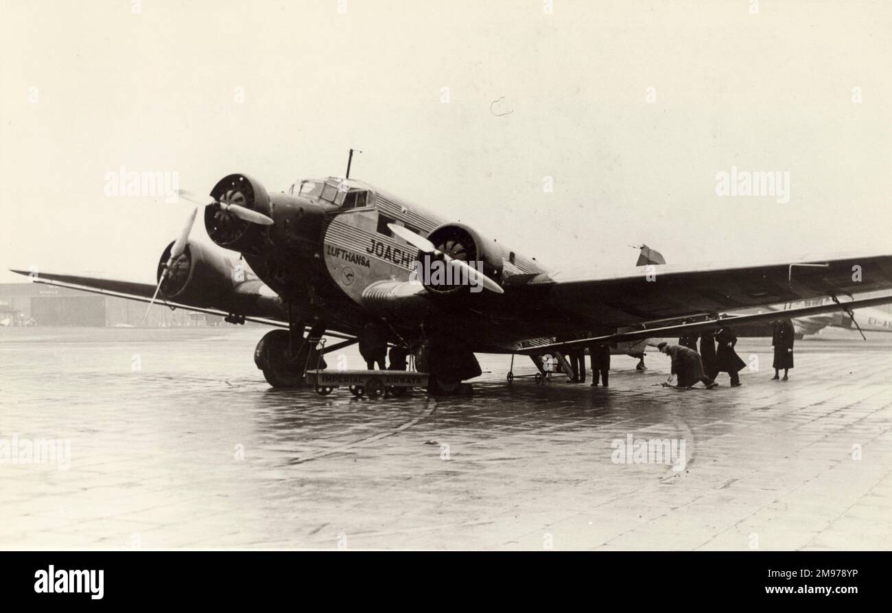 Junkers Ju52/3m di Lufthansa all'Aeroporto di Croydon. Foto Stock