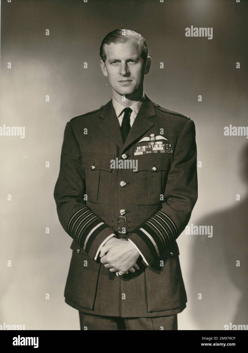 S.A.R. il Principe Filippo, Duca di Edimburgo, KG, HonFRAeS, Raes Presidente Onorario 1966, in uniforme di Maresciallo della Royal Air Force. Foto Stock