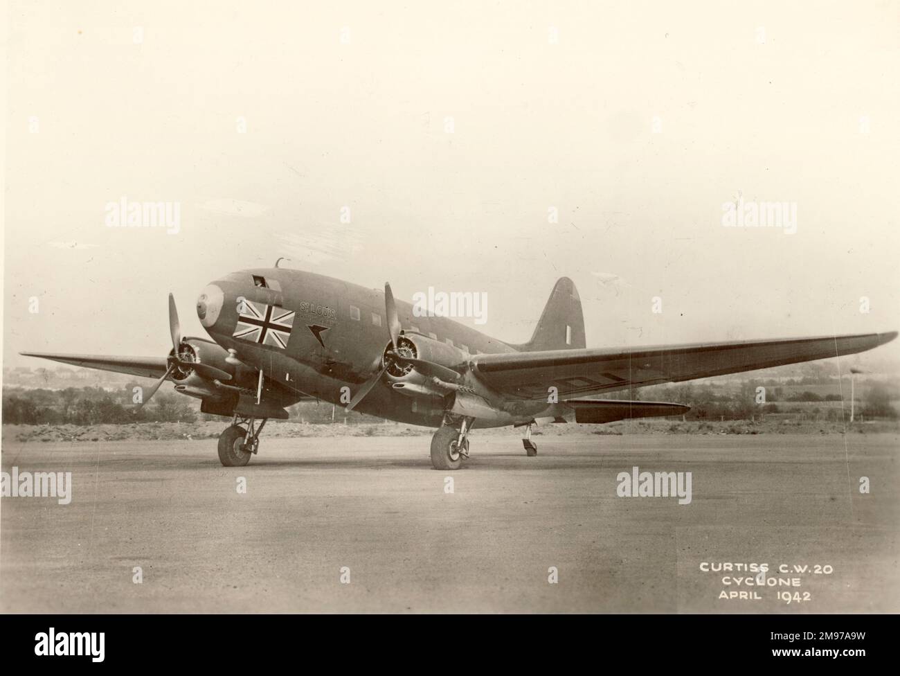 Curtiss CW20, G-AGDI, St Louis, del BOAC. Aprile 1942. Foto Stock