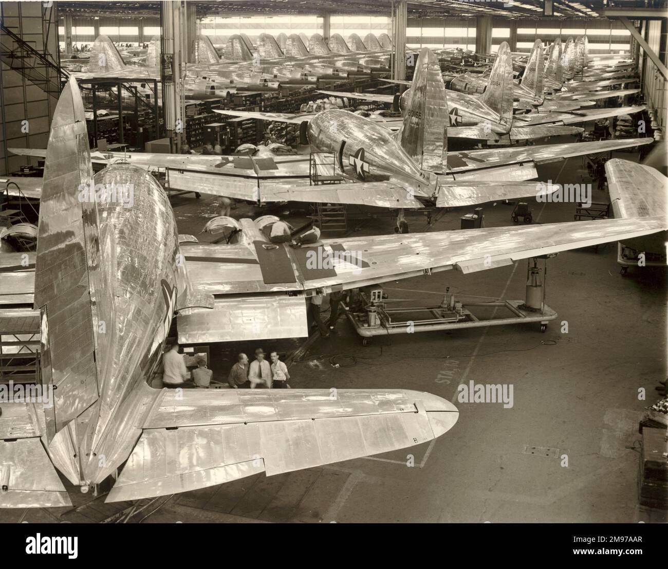 Curtiss C-46 Commando produzione presso lo stabilimento di Buffalo di Curtiss-Wright. Foto Stock