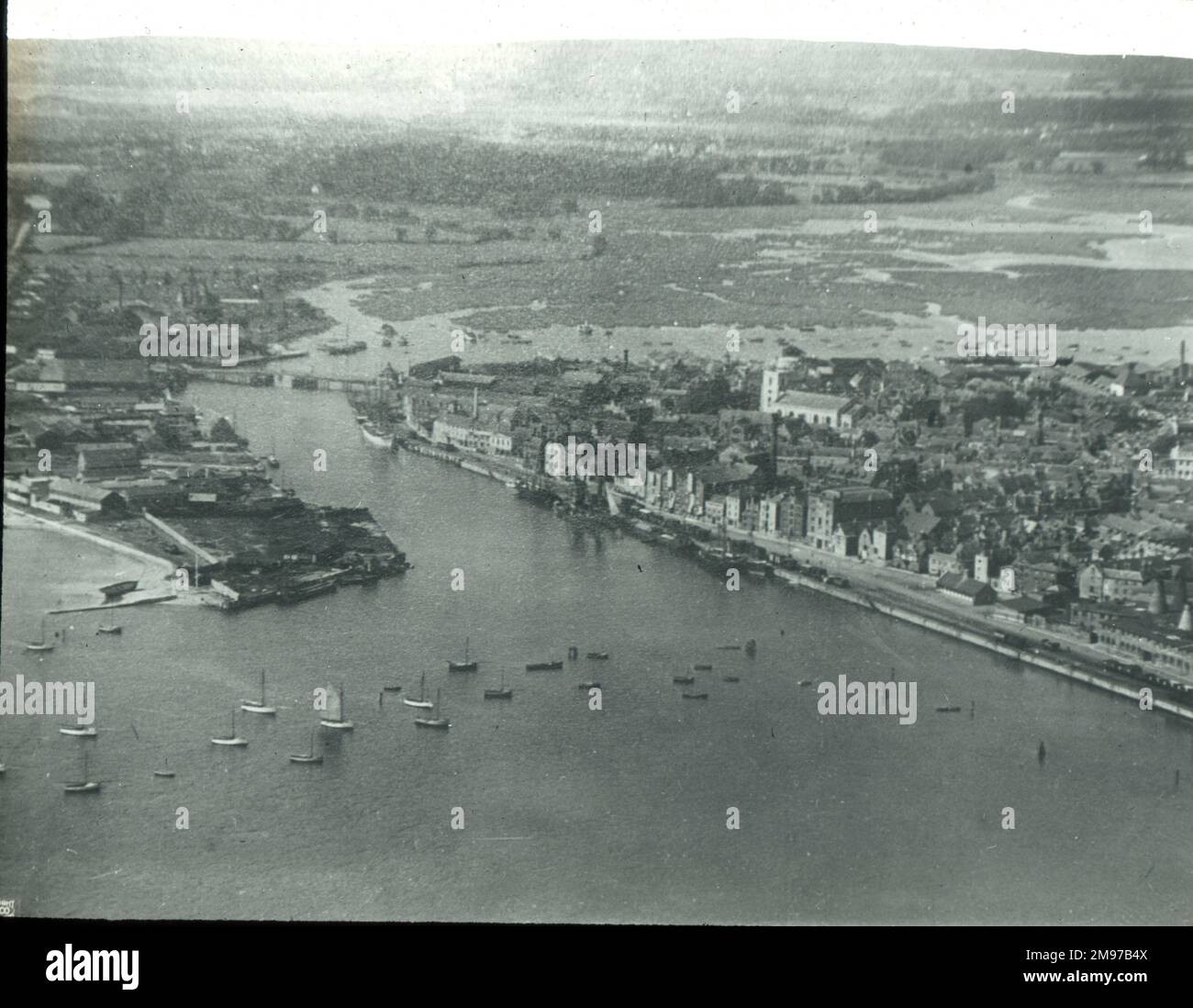 E.. Simmonds veduta aerea di Poole, Dorset. Foto Stock E.. Simmonds veduta aerea di Poole, Dorset. Foto Stock