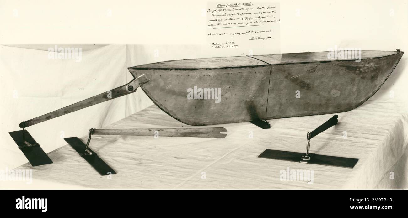 Imbarcazione a propulsione ondulata. Hargrave Slide 30. Foto Stock