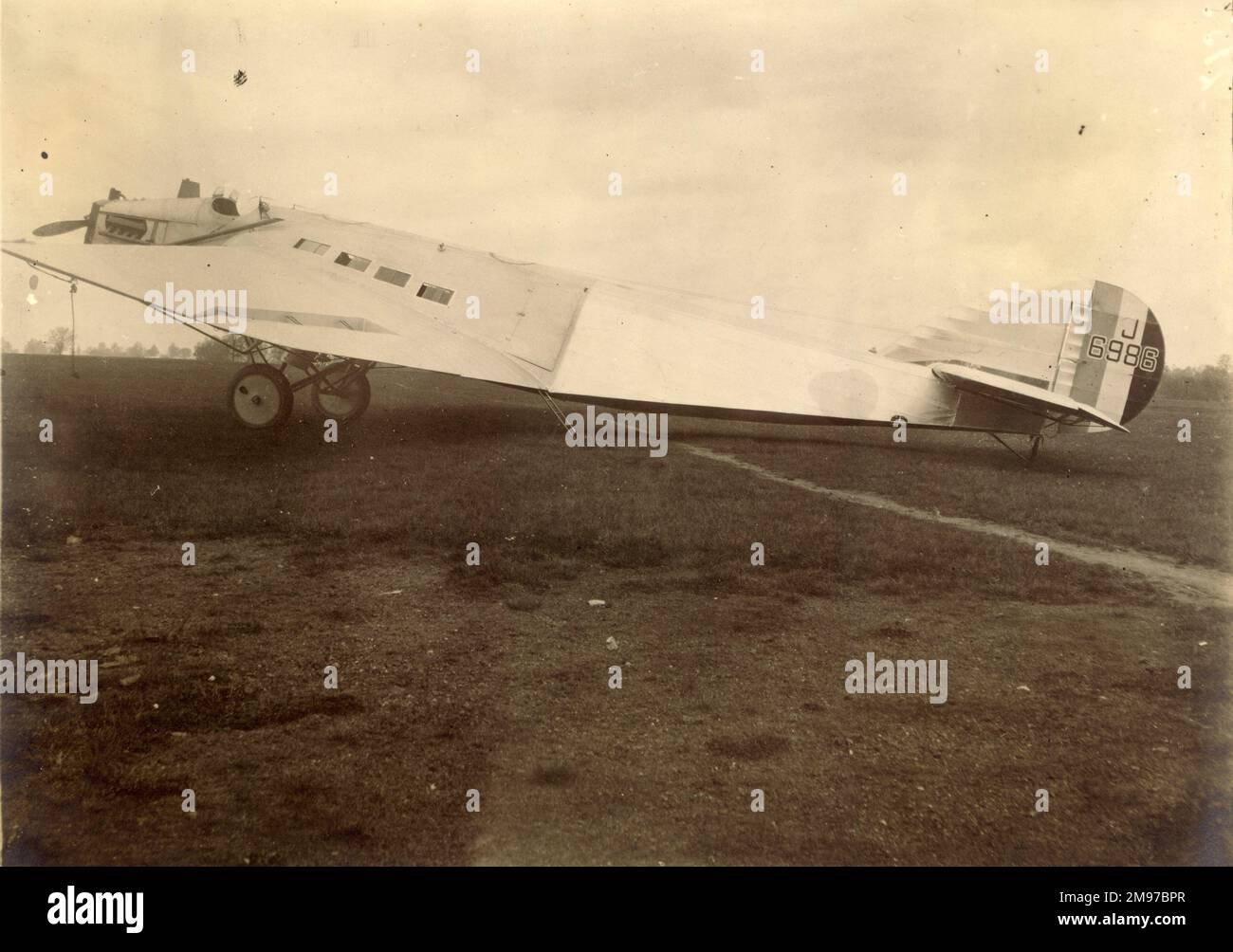 L'unico Westland Dreadnought, J6986 anni, si schiantò al suo primo volo, il 9 maggio 1923. Foto Stock