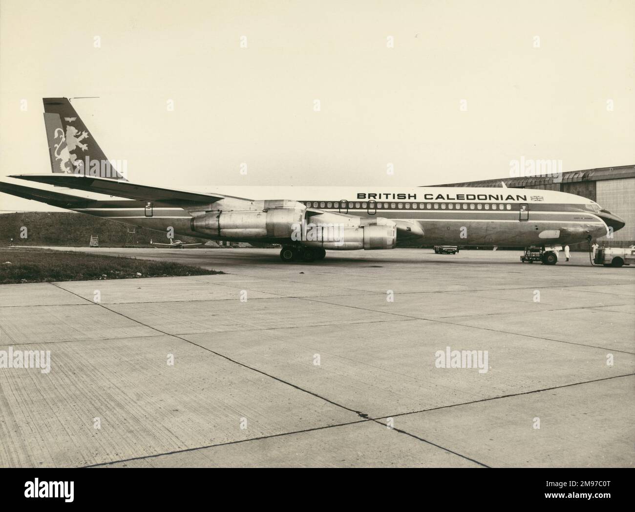 Boeing 707-355C, G-AXRS, Contea di Caithness, della Caledonia Britannica. Foto Stock