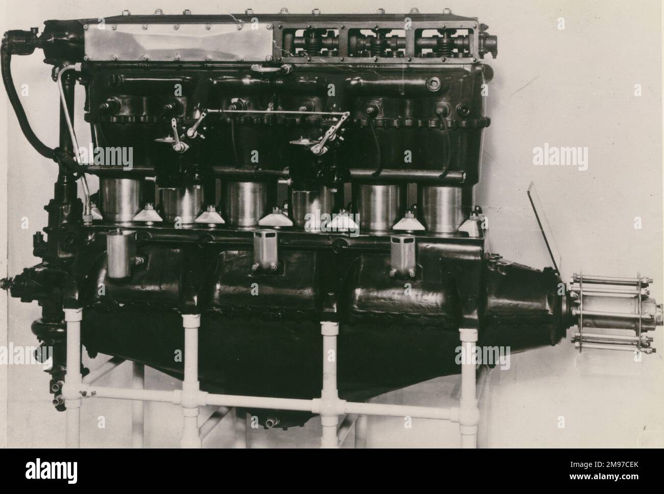 Motore in linea a sei cilindri Siddeley Puma. Foto Stock
