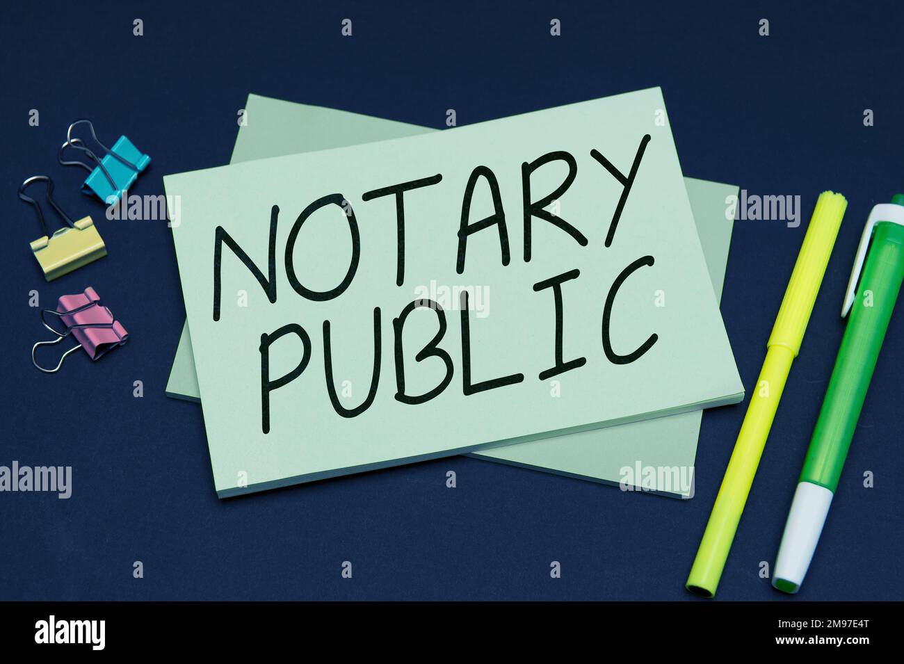 Segno di testo che mostra Notary Public. Word for legalità documentazione autorizzazione Contratto di certificazione Foto Stock