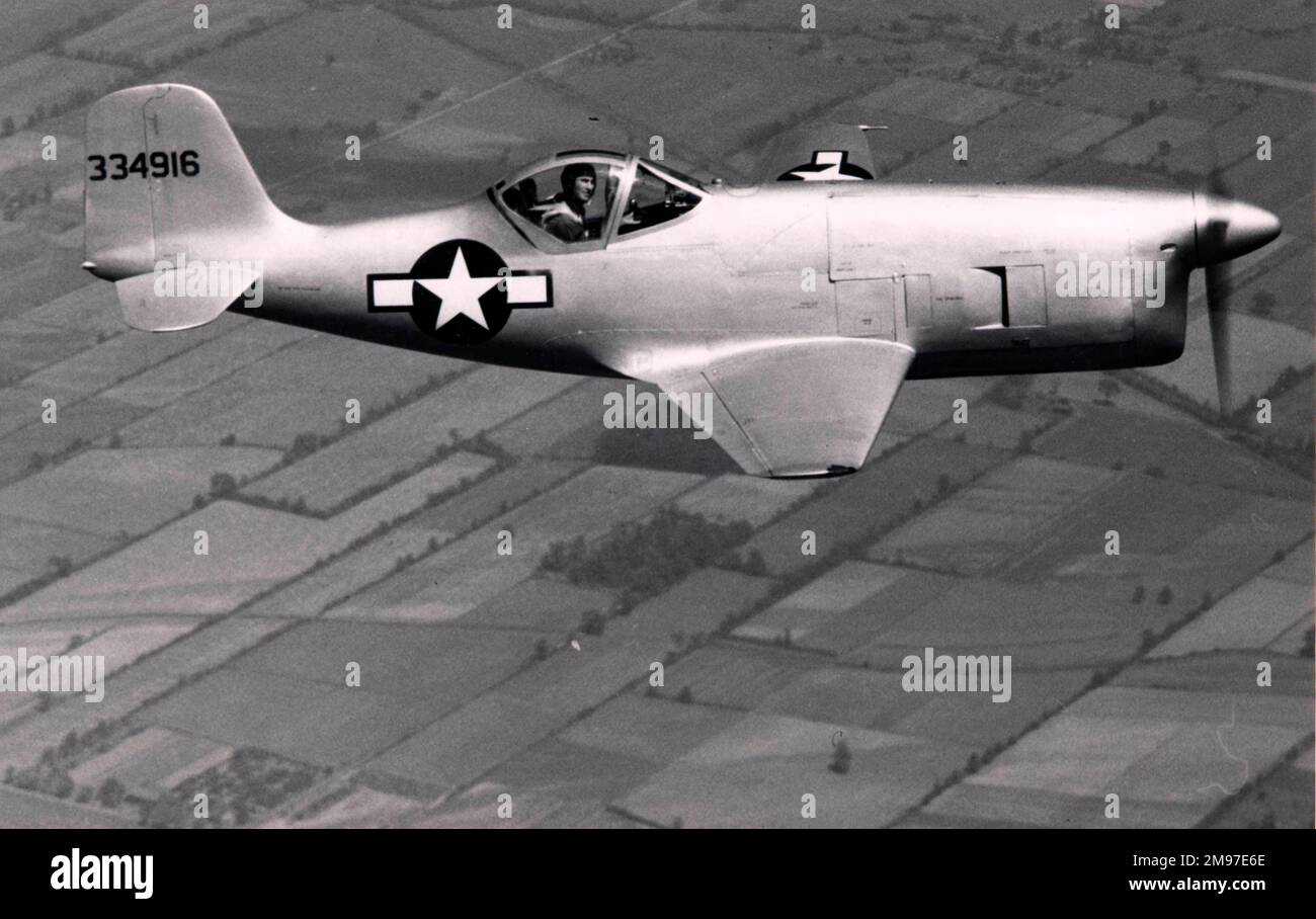 Bell XP-77-un combattente leggero fatto di legno per evitare l'uso di leghe preziose. Foto Stock