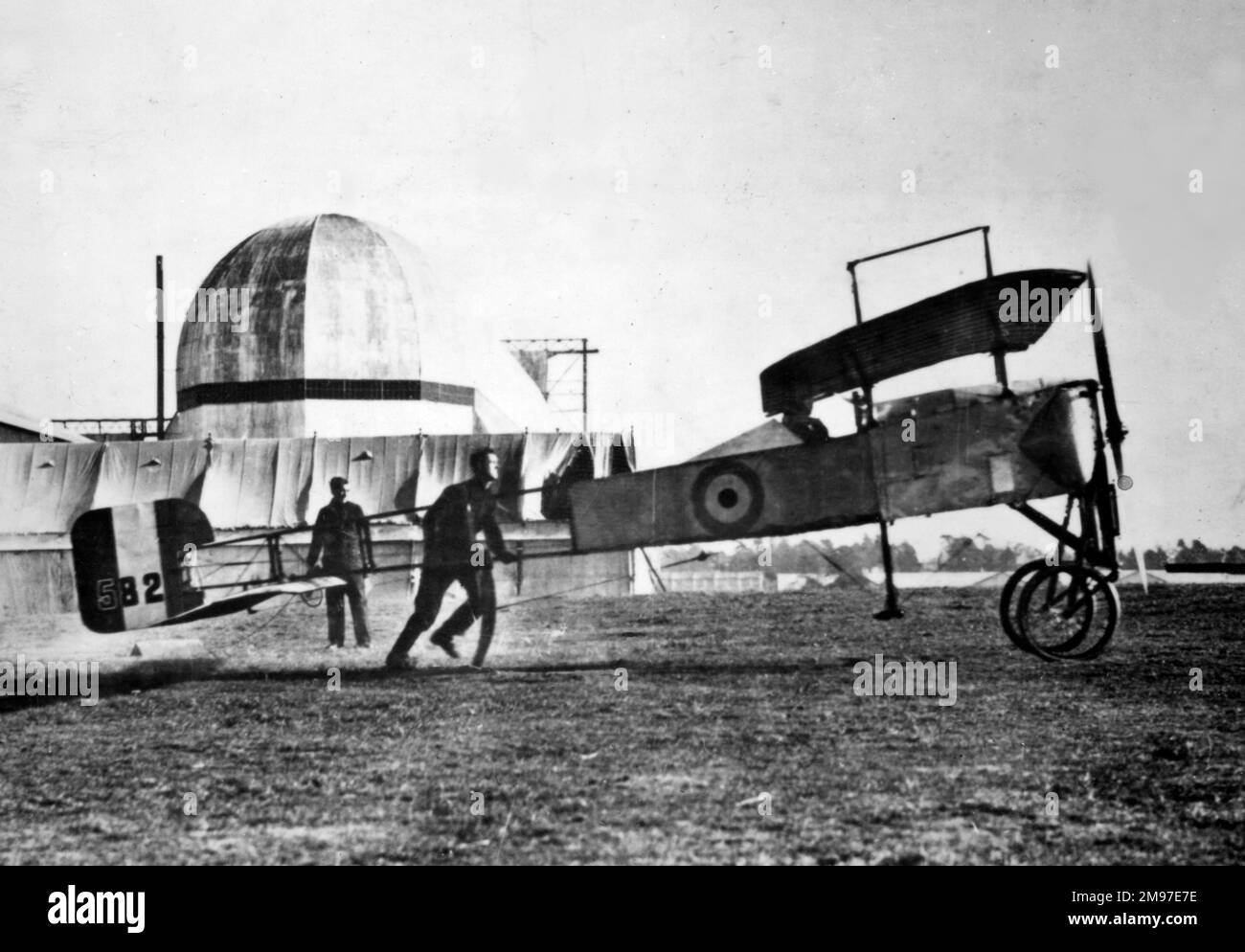 Bleriot Parasol (vista laterale, sul terreno, (in corsa)). Foto Stock