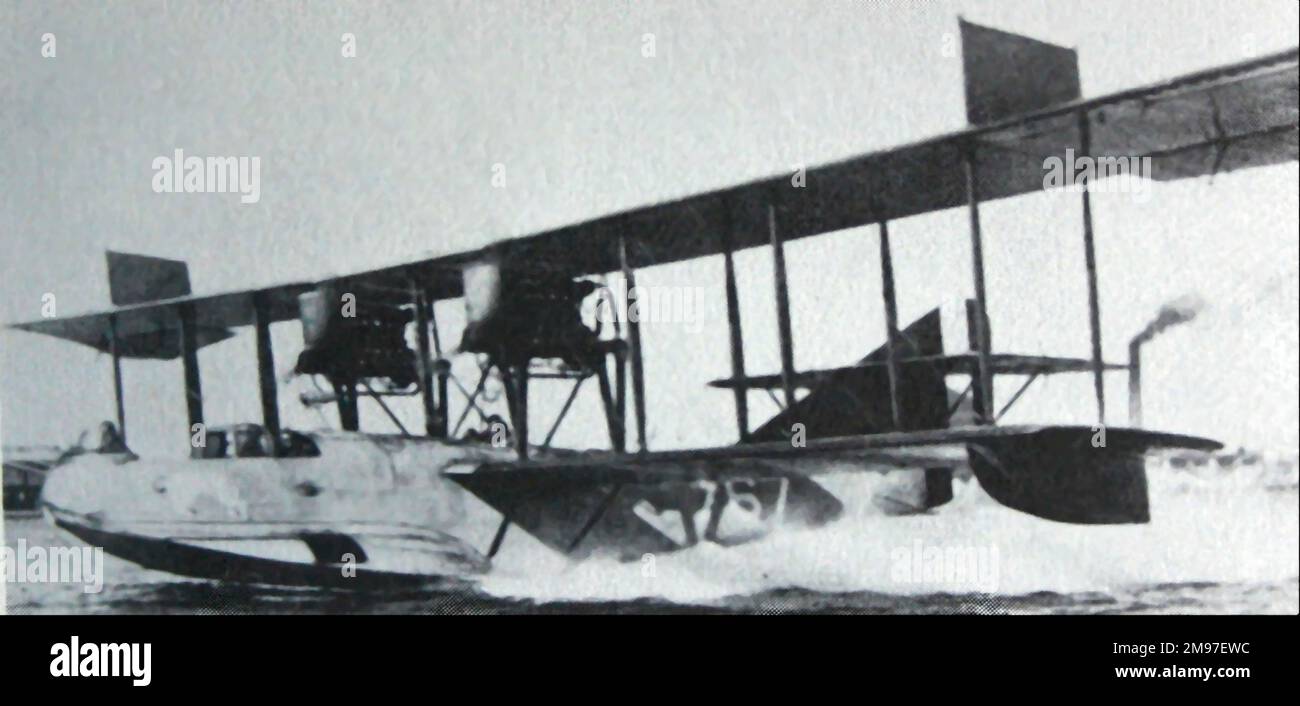 Decollo Curtiss H-12 - usato dalla Marina degli Stati Uniti. Foto Stock