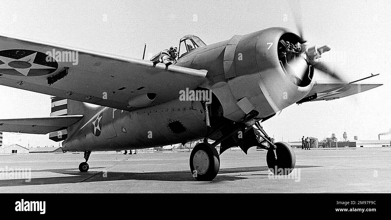 Grumman F4F-3 Wildcat (in esecuzione). Foto Stock