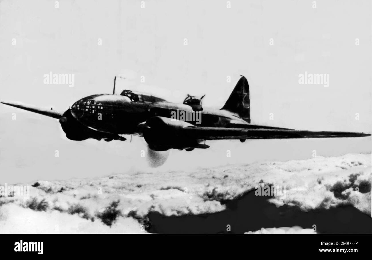 Ilyushin il-4 -il bombardiere standard sovietico al tempo dell'invasione tedesca della Russia quasi 5, 530 costruito. Foto Stock