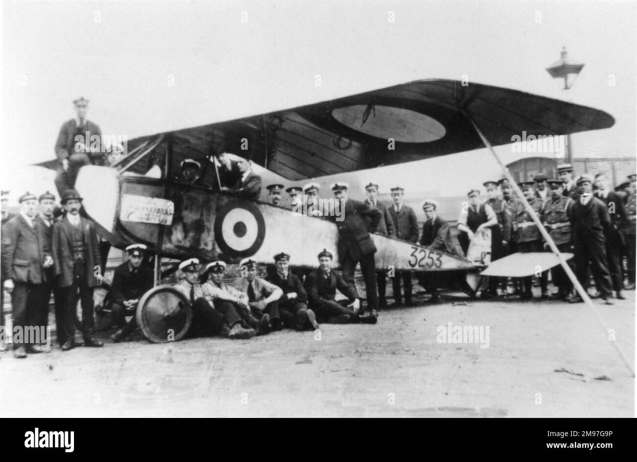 Morane-Saulnier tipo L, n. di serie 3253, del sub-tenente di volo Warneford VC, che ha usato per distruggere il tedesco Zeppelin LZ 37 su Gand, Belgio, il 7 giugno 1915. Foto Stock