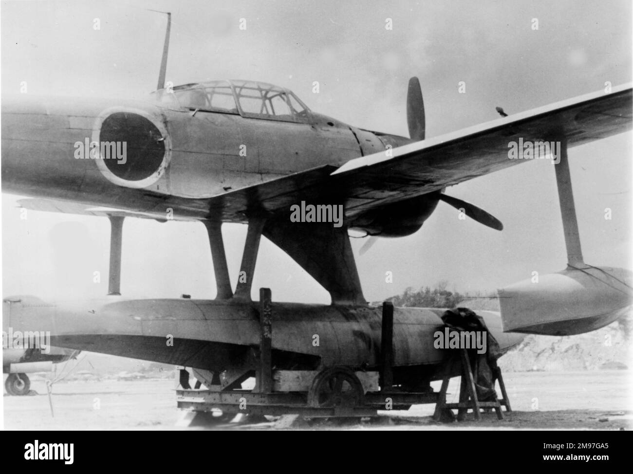 Nakajima A6M2-N Navy Type 2 modello 11 'Rufe' -essenzialmente la Mitsubishi A6M modificato per prendere galleggianti operativi dal 1942. Foto Stock