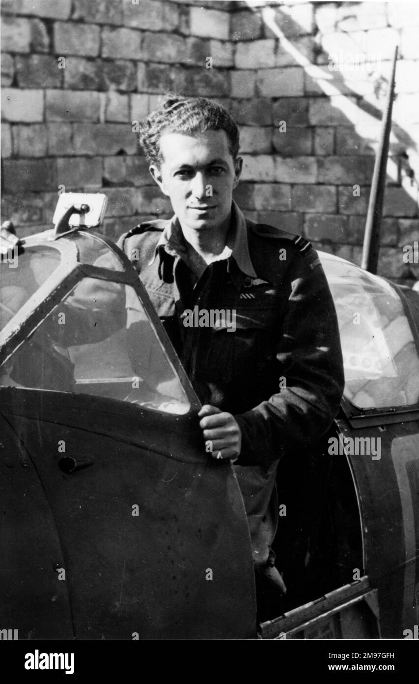 Plagis, 'Johnny' volo Lt in Spitfire. Foto Stock