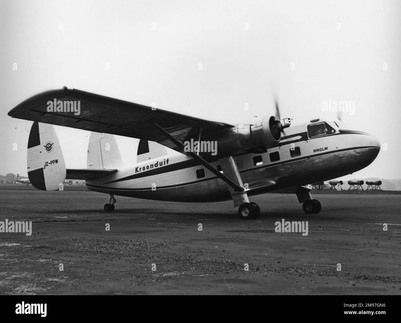 Scottish Aviation Twin Pioneer SRS 3 -Kroonduif. Foto Stock