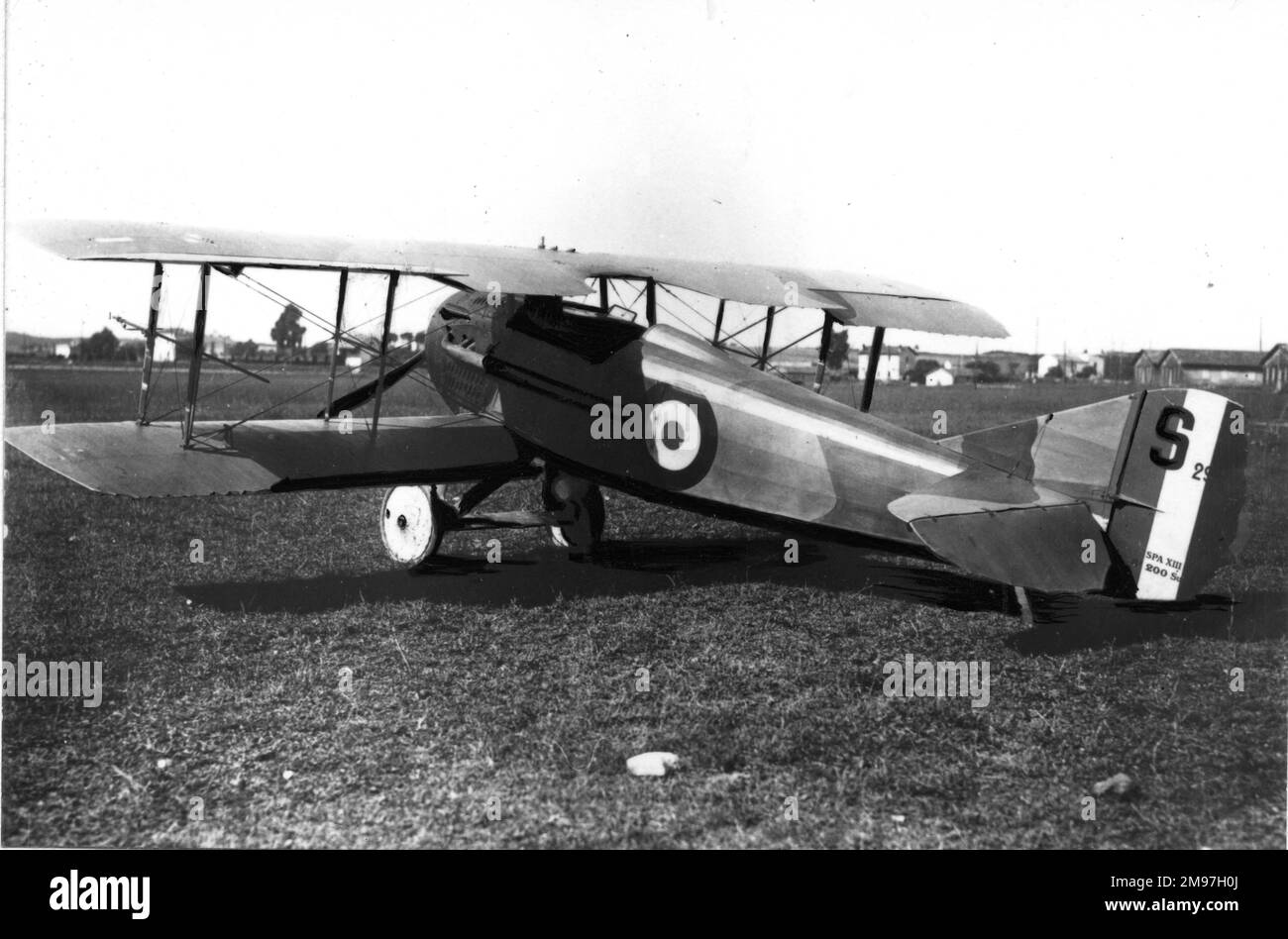 SPAD XIII una versione ad alta potenza, quasi indistinguibile dal VII precedente, divenne il combattente scelto sia dalle armi aeree francesi che statunitensi dalla primavera del 1917. Foto Stock