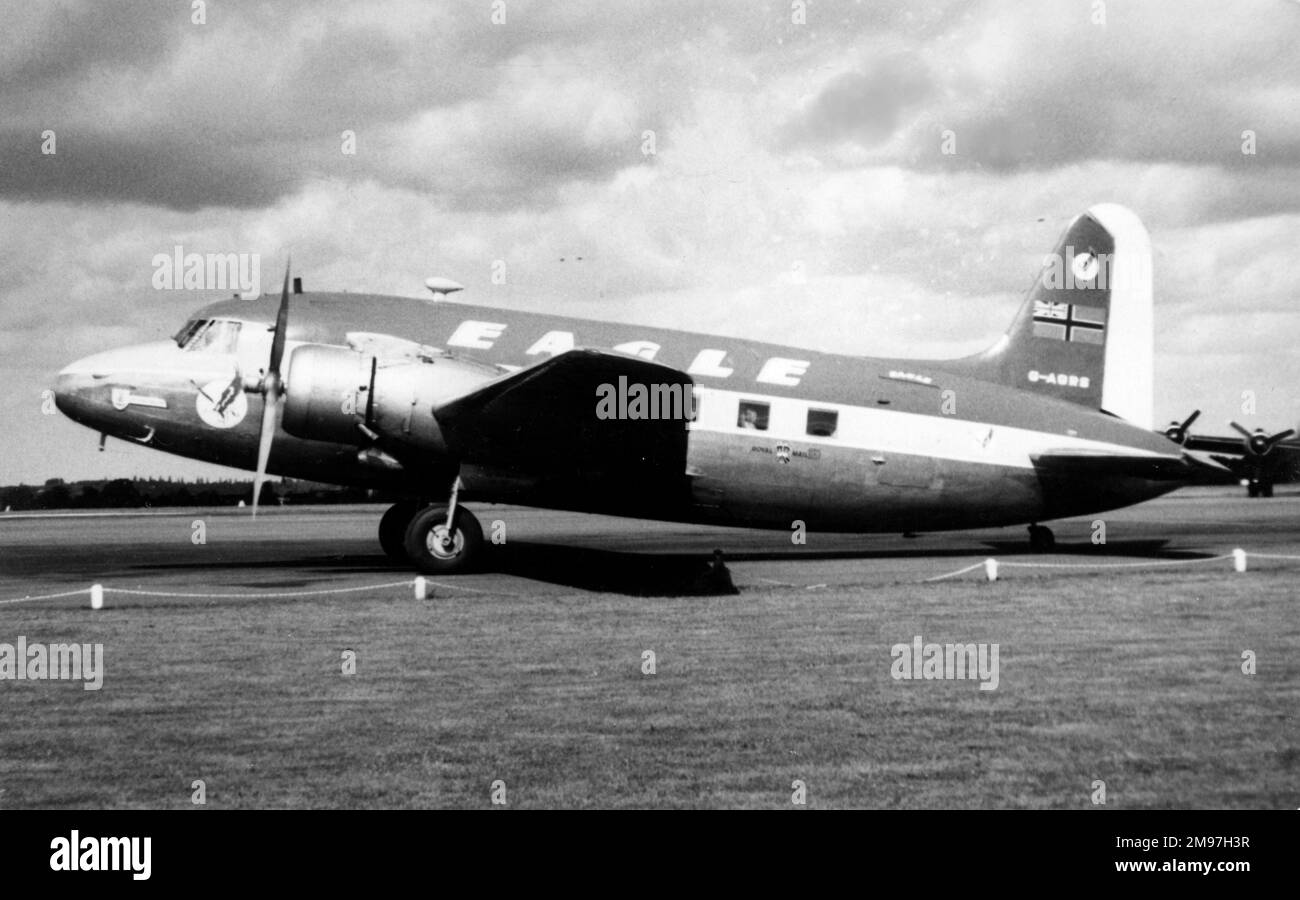 Vickers VC-1 Viking (vista laterale, sul terreno) - Eagle. Foto Stock
