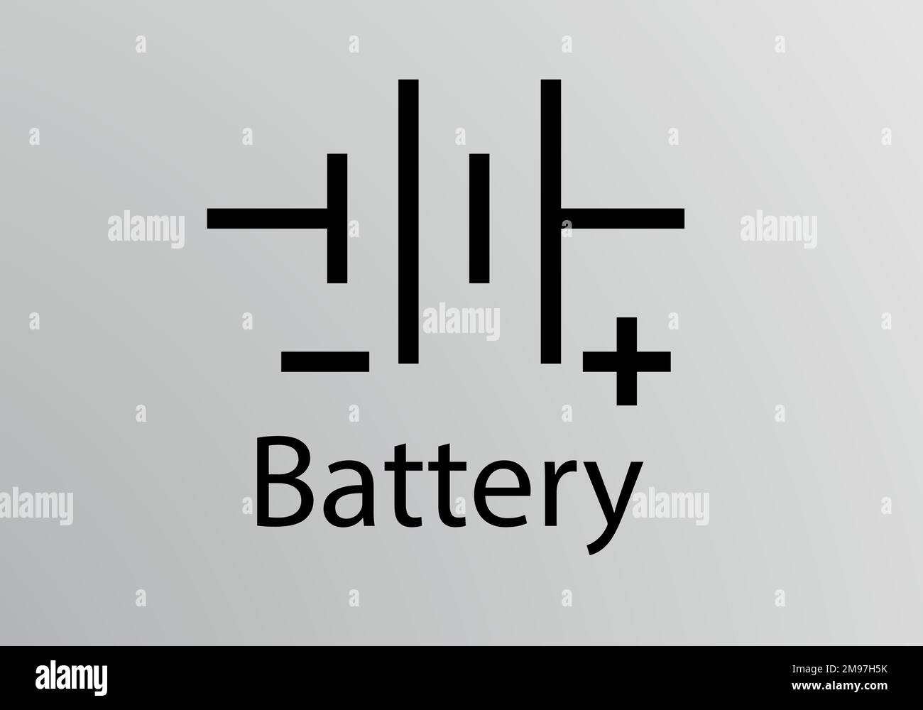 Simbolo tecnico della batteria, simbolo vettoriale. Simboli tecnici. Illustrazione Vettoriale