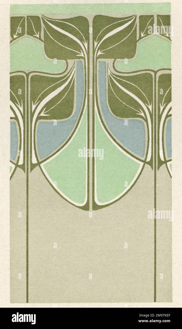 Design art nouveau con foglie. Foto Stock
