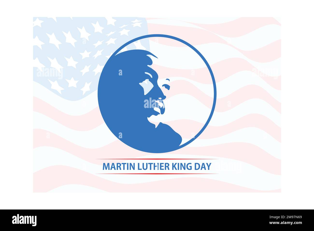 Illustrazione vettoriale per Martin Luther King Jr su sfondo astratto, illustrazione vettoriale piatta moderna Illustrazione Vettoriale