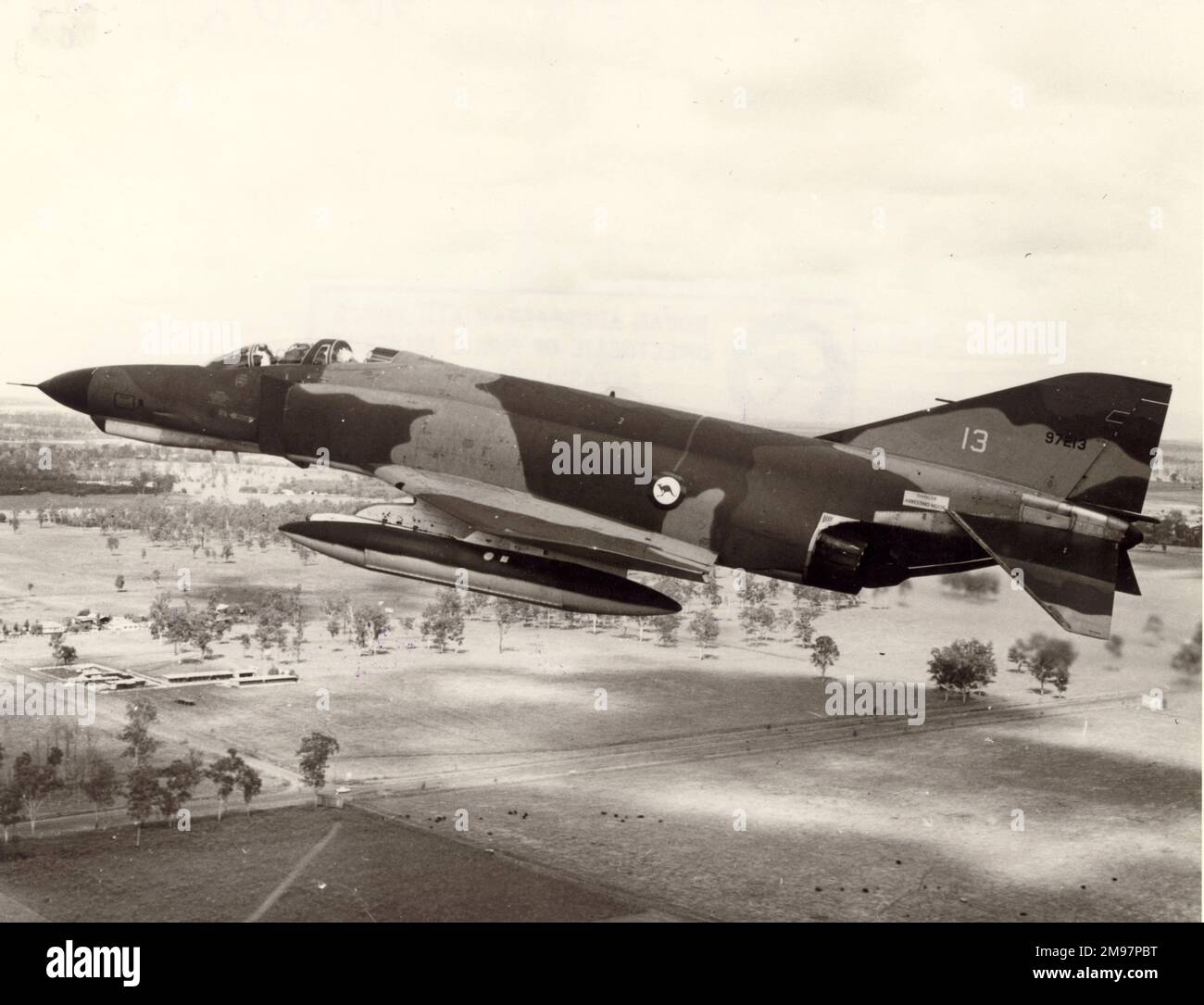 McDonnell Douglas F-4E Phantom, 97213, della Royal Australian Air Force. c. 1971. Foto Stock