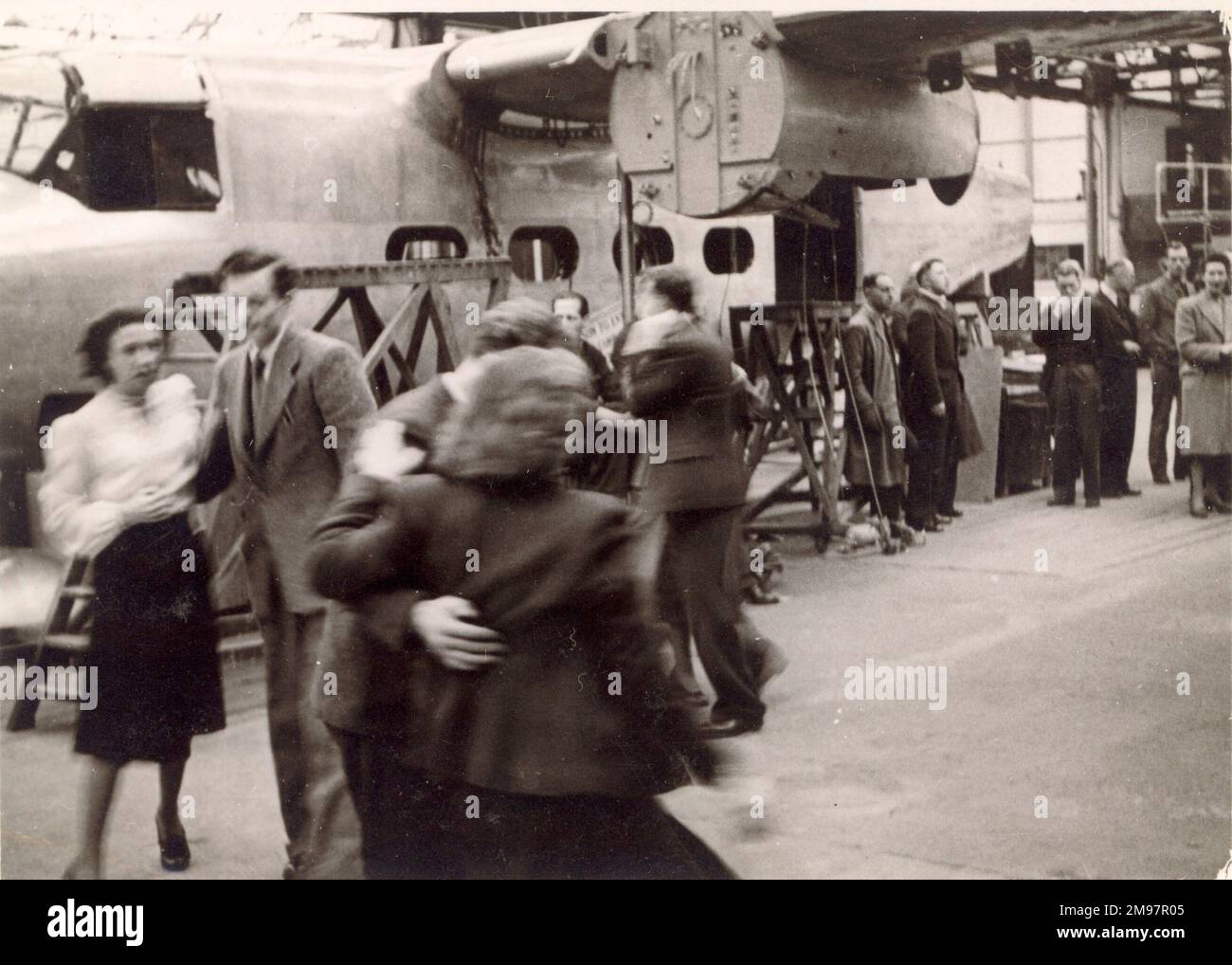 Festa pre-natalizia sulla linea di produzione a Percival. Foto Stock