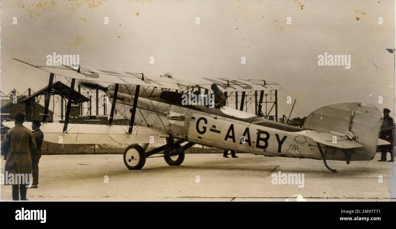 Fairey IIIF, G-AABY, che è stato pilotato da F/o C.G. Davies e Lt CDR C.N. Hill nella gara MacRobertson Inghilterra in Australia del 1934 ottobre. Foto Stock