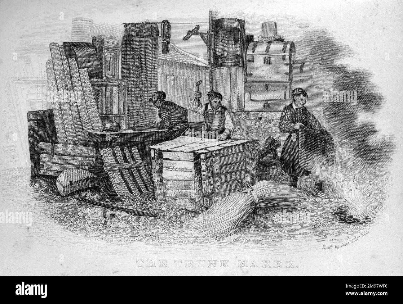 Libro dei mestieri, il creatore di tronco. Foto Stock