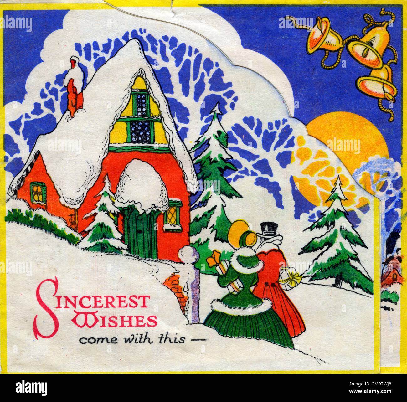 Il biglietto di Natale, auguri sinceri. Foto Stock