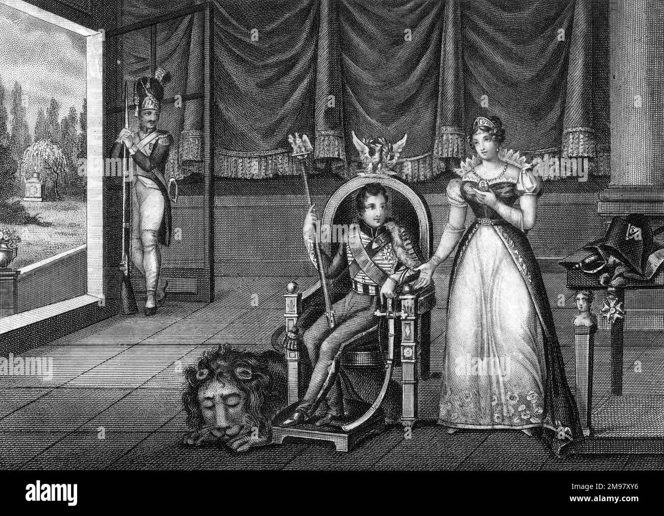 Imperatore Napoleone di Francia e imperatrice Josephine. Foto Stock