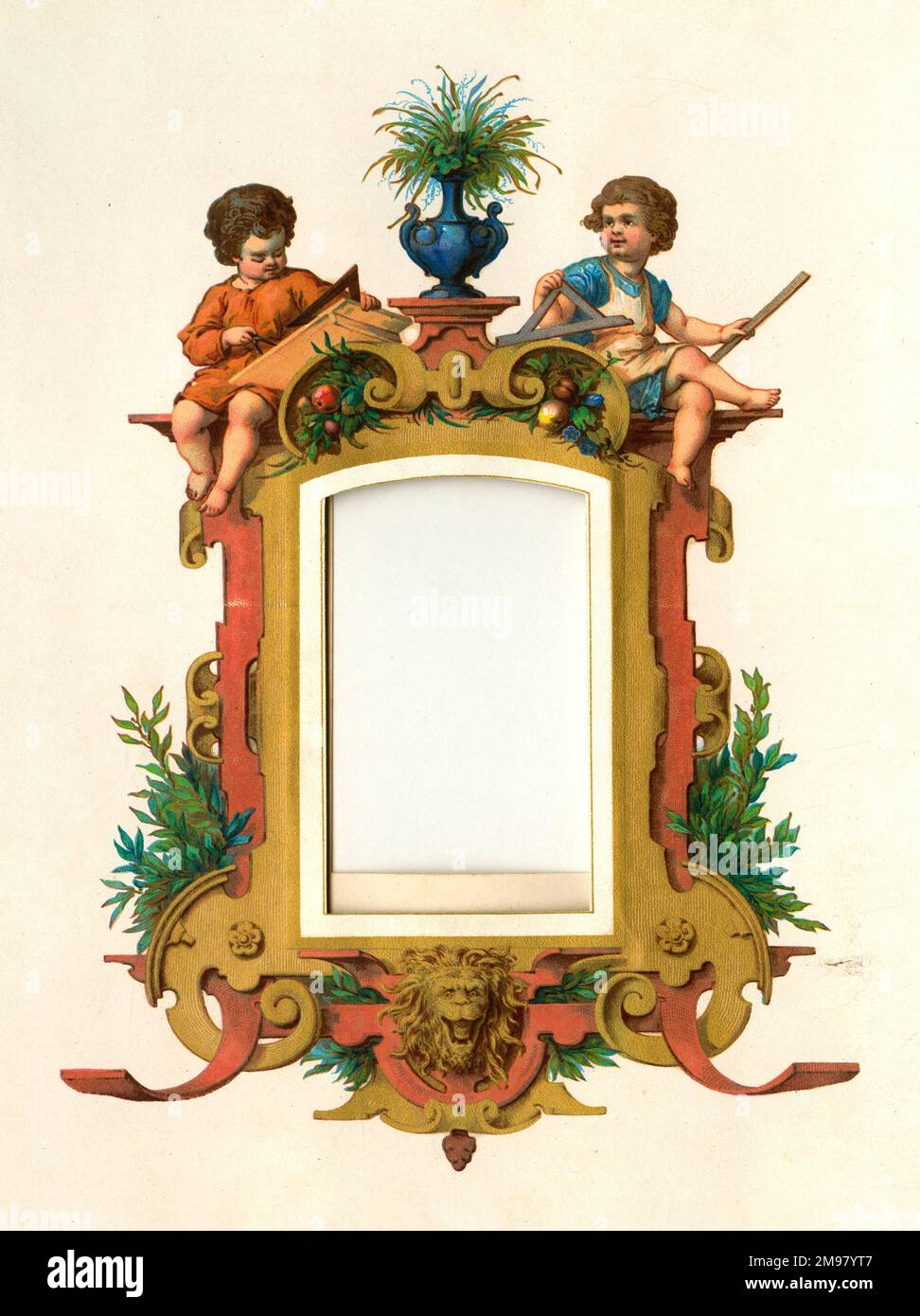 Victorian Photo Album - cornice rettangolare. Foto Stock