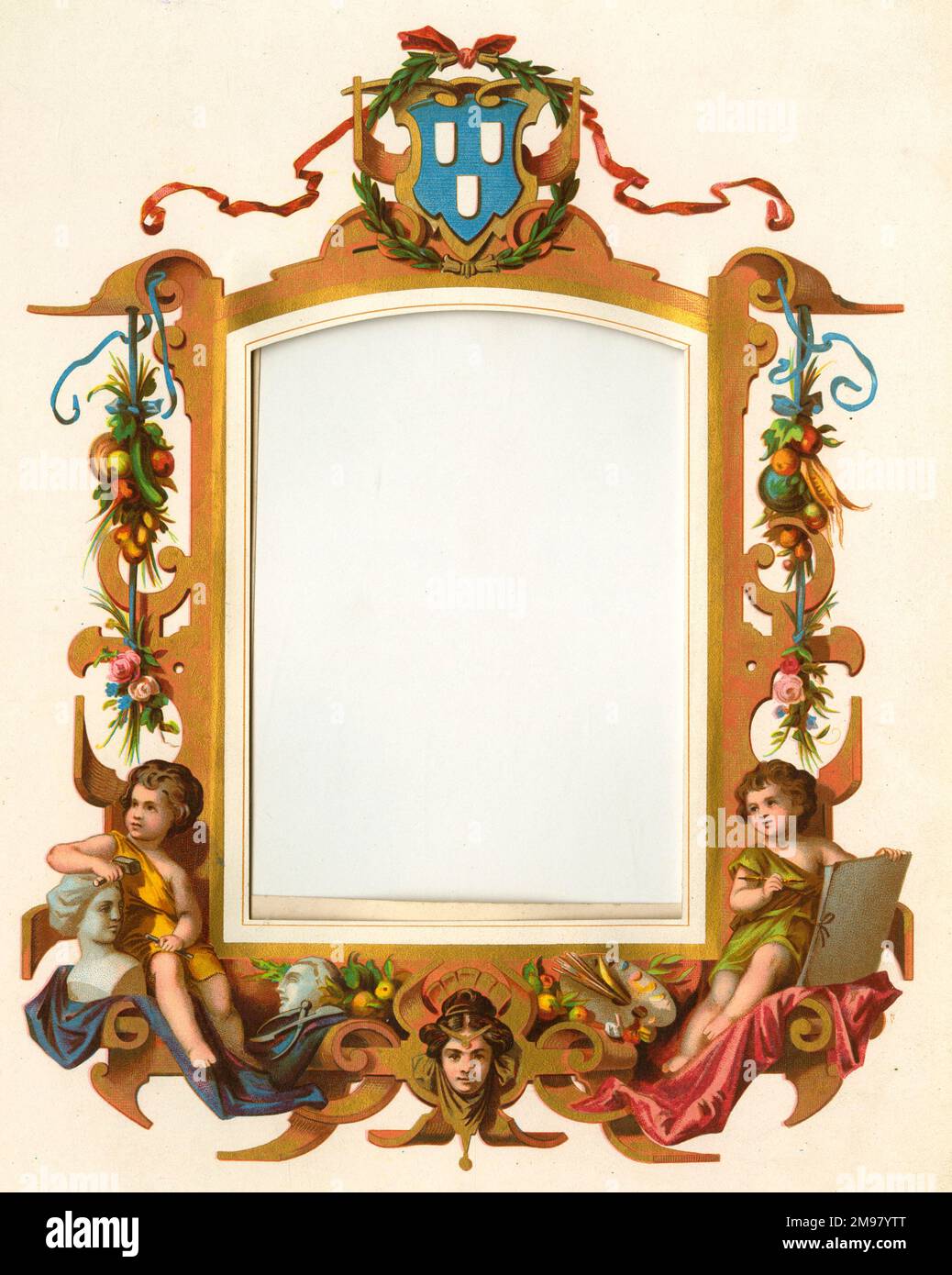 Victorian Photo Album - cornice rettangolare. Foto Stock
