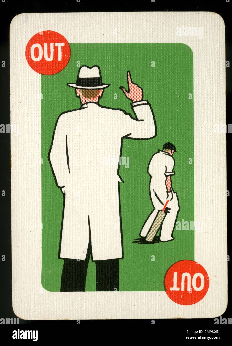 Gioco di carte run-it-out - out. Foto Stock