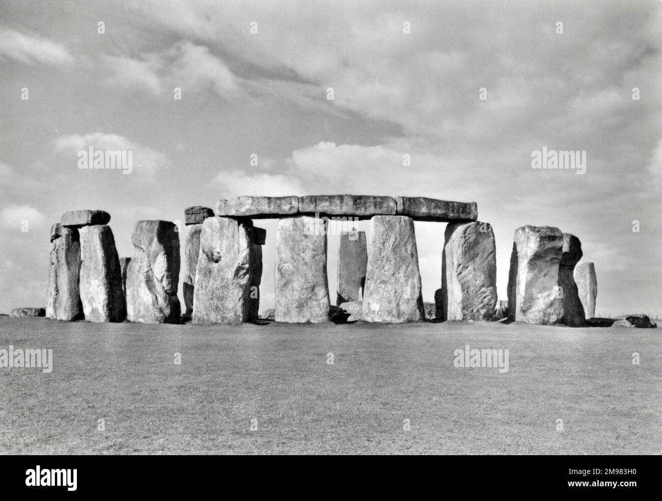 Stonehenge è un monumento preistorico a Wiltshire, Inghilterra Foto Stock