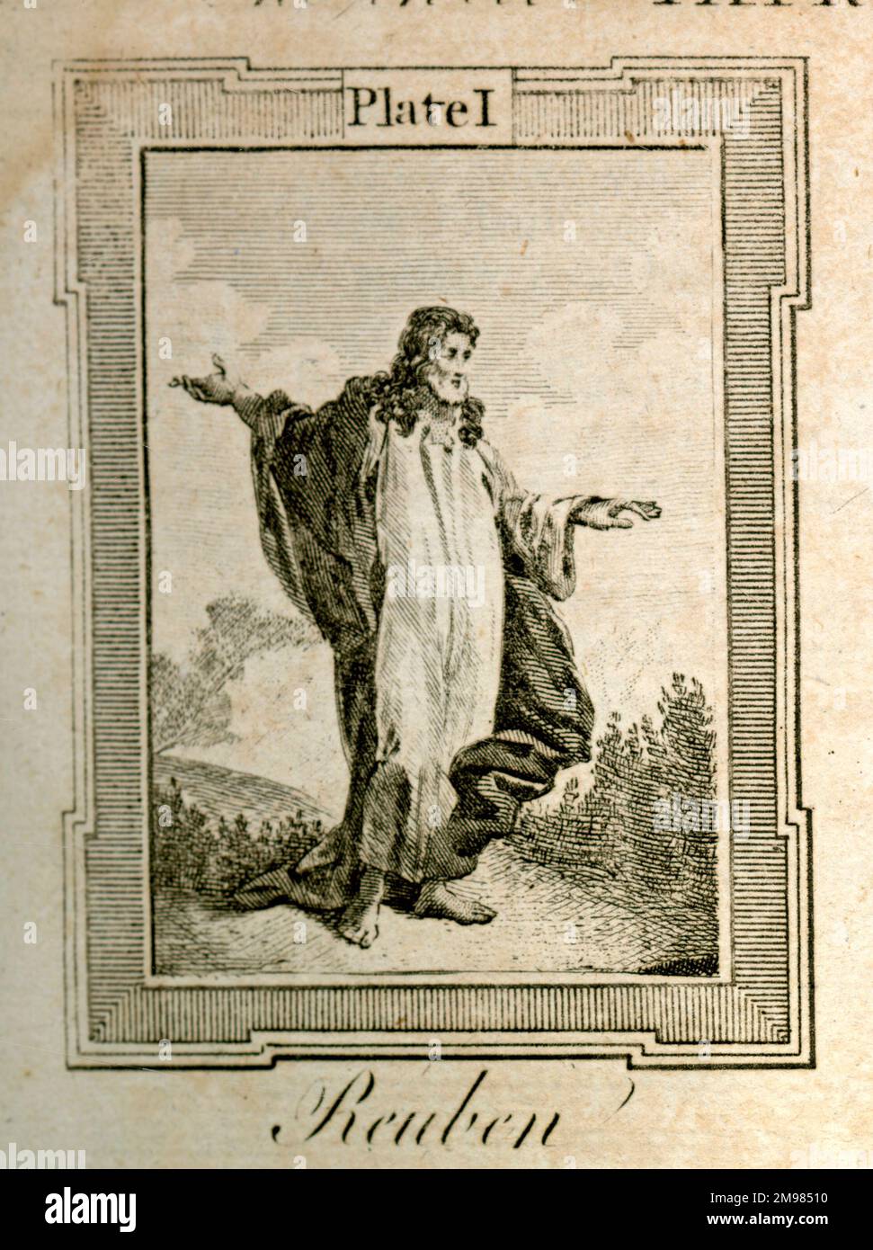 Ruben, patriarca dell'Antico Testamento, nella Bibbia di Thomas Bankes, Plate I. Foto Stock