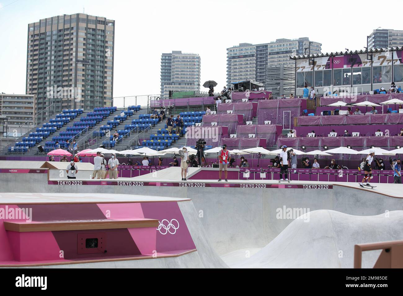 4 AGOSTO 2021 - TOKYO, GIAPPONE: Skateboard Parco delle Donne Prelimi ai Giochi Olimpici di Tokyo 2020 (Foto di Mickael Chavet/RX) Foto Stock