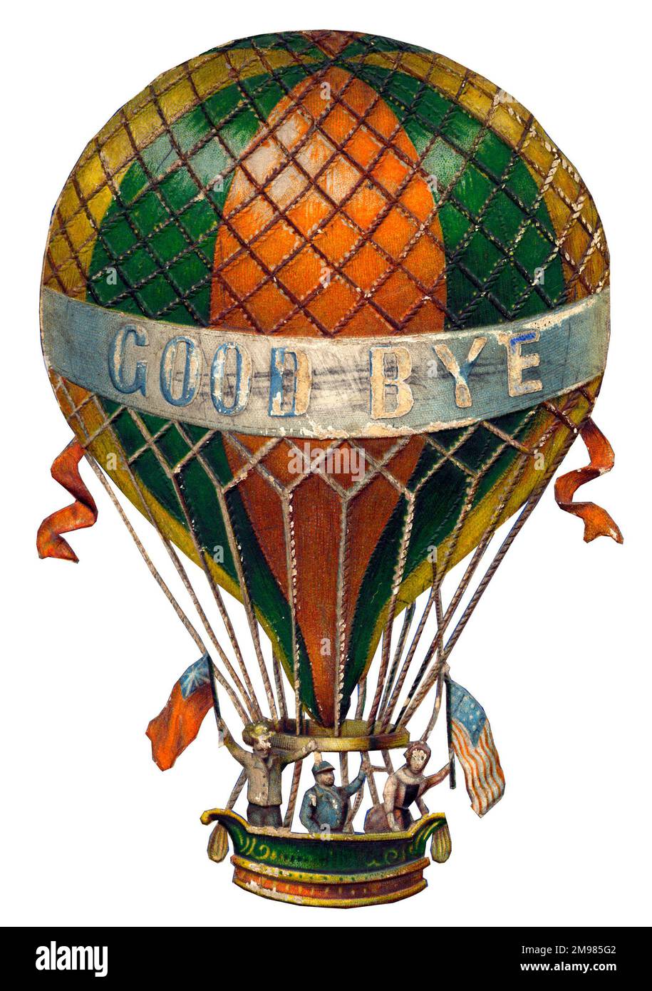 Disegno della copertina di scrapbook - Ballooning. Foto Stock