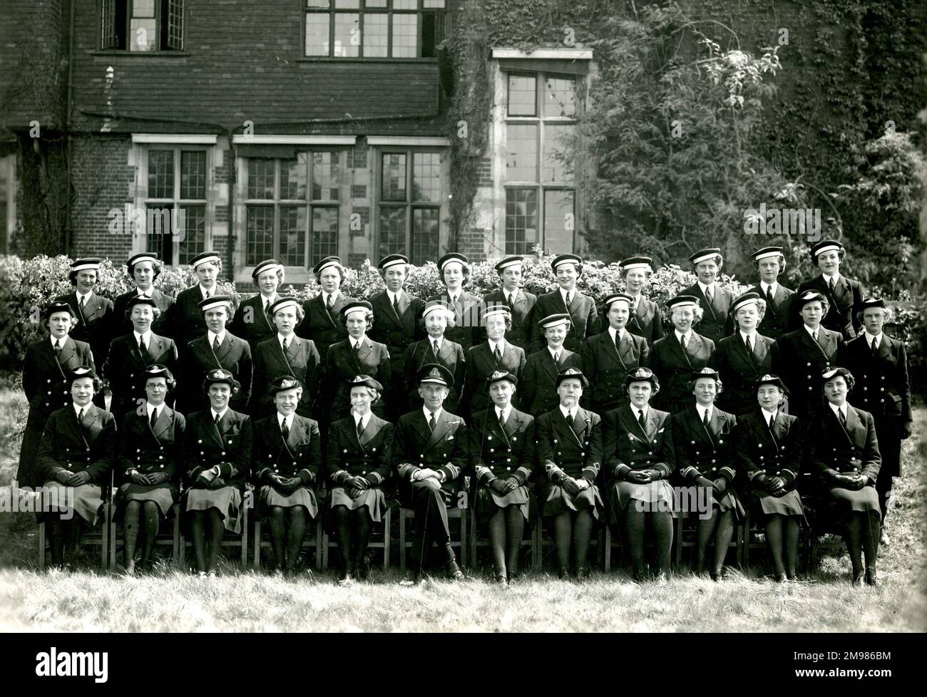 Foto di gruppo a OCTU (Officer Cadet Training Unit), Framewood Manor, Stoke Poges, Buckinghamshire. Foto Stock