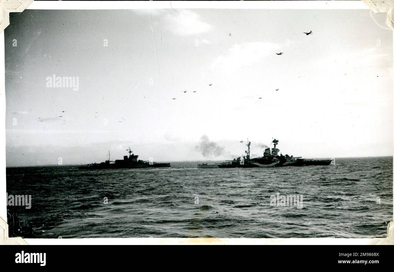 Navi D-Day e truppe aeree, giugno 1944. Foto Stock