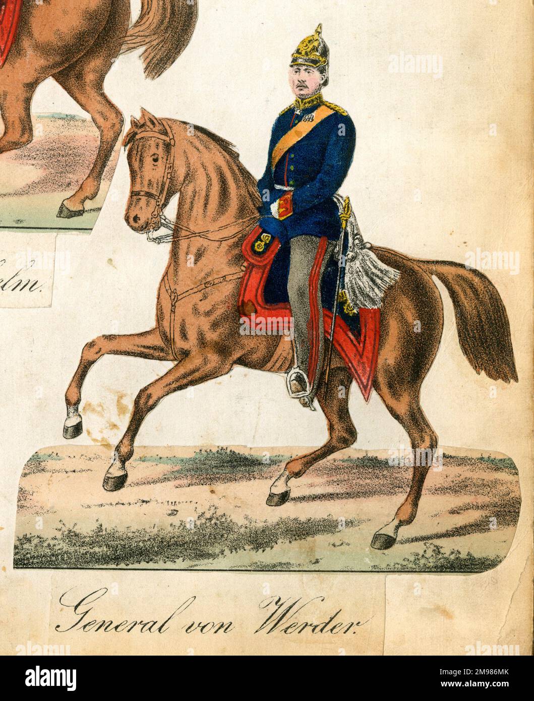 Rottami militari tedeschi -- Generale August von Werder (1808-1888). Foto Stock