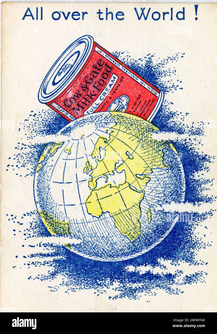 Carta da gioco Cow & Gate - gioco di Snap - in tutto il mondo! Foto Stock